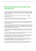 MTA Bus Operator Exam for New York City Section 4 Explore New  Actual Questions and Answers&vert;2025 Update&vert; 100&percnt; Correct&period;