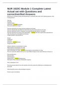 NUR 1023C Module 1 Complete Latest Actual set with Questions and correct&sol;verified Answers