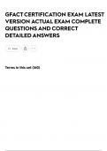 GFACT CERTIFICATION EXAM LATEST VERSION ACTUAL EXAM COMPLETE QUESTIONS AND CORRECT DETAILED ANSWERS
