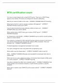  MTA certification exam Newest Version as of 2025 Actual Questions and Answers 100&percnt; Correct