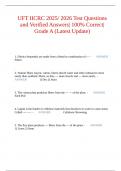 UFT IICRC 2025&sol; 2026 Test Questions and Verified Answers&vert; 100&percnt; Correct&vert; Grade A &lpar;Latest Update&rpar;