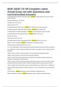NUR 1023C Ch 29 Complete Latest Actual Exam set with Questions and correct&sol;verified Answers