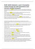 NUR 1023C Module 1 and 2 Complete Latest Actual set with Questions and correct verified Answers