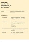 A306 Exam 1&sol; Questions with Correct Answers A&plus; Score Solutions&period;