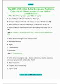 Nsg 6001 U2 Section 6&period; Cardiovascular Problems  Questions and Correct Answers&sol; Latest Update &sol;  Already Graded