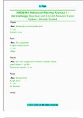 NSG6001 Advanced Nursing Practice I -  dermatology Questions and Correct Answers&sol; Latest  Update &sol; Already Graded