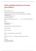 NCCPA certification Questions and answers Latest RATED A&plus;