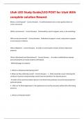 Utah LEO Study Guide&sol;LEO POST for Utah With complete solution Newest 