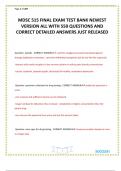 MDSC 515 FINAL EXAM TEST BANK NEWEST VERSION ALL WITH 550 QUESTIONS AND CORRECT DETAILED ANSWERS JUST RELEASED 