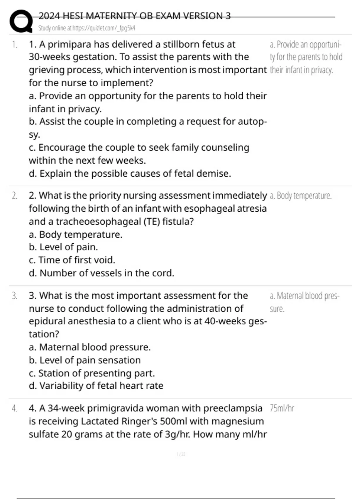 2025 HESI MATERNITY OB EXAM VERSION 3 REAL EXAM QUESTIONS WITH 100% ...