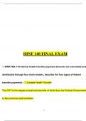 HINF 140 Final exam fully solved 