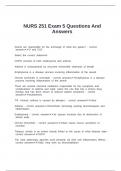NURS 251 Exam 5 Questions And Answers