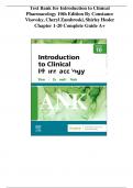 Test Bank for Introduction to Clinical Pharmacology 10th Edition By Constance Visovsky&comma; Cheryl Zambroski&comma; Shirley Hosler Chapter 1-20 Complete Guide A&plus;