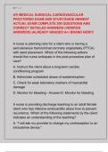 ATI MEDICAL SURGICAL CARDIOVASCULAR  PROCTORED EXAM AND STUDYGUIDE NEWEST  ACTUAL EXAM COMPLETE 200 QUESTIONS AND  CORRECT DETAILED ANSWERS &lpar;VERIFIED  ANSWERS&rpar; &vert;ALREADY GRADED A&plus;&sol; BRAND NEW&excl;&excl;&excl;