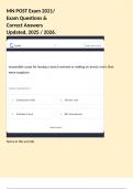 MN POST Exam 2021&sol; Exam Questions & Correct Answers Updated&comma; 2025 &sol; 2026&period;