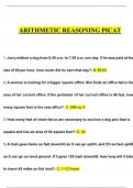 Arithmetic Reasoning PICAT Exam Questions and Answers