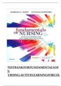 TEST BANK FOR FUNDAMENTALS OF NURSING&colon; ACTIVE LEARNING FOR COLLABORATIVE PRACTICE 2ND EDITION&comma; BY BARBARA L YOOST