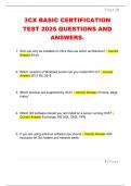 3CX BASIC CERTIFICATION  TEST 2025 QUESTIONS AND  ANSWERS&period; 