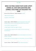 MDSC 515 FINAL EXAM STUDY GUIDE LATEST UPDATE ALL WITH 580 QUESTIONS AND CORRECT SOLUTIONS JUST RELEASED THIS YEAR 