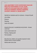 LEAD ABATEMENT STATE SUPERVISOR EXAM AND  PRACTICE EXAM NEWEST ACTUAL EXAM  COMPLETE 250 QUESTIONS AND CORRECT  DETAILED ANSWERS &lpar;VERIFIED ANSWERS&rpar;  &vert;ALREADY GRADED A&plus;&sol; BRAND NEW&excl;&excl;