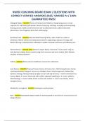 NURSE COACHING BOARD EXAM &sol; QUESTIONS WITH  CORRECT VERIFIED ANSWERS 2025&sol; GRADED A&plus;&sol; 100&percnt;  GUARANTEED PASS&excl;