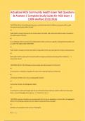 Actualized HESI Community Health Exam Test Questions & Answers &vert; Complete Study Guide for HESI Exam &vert; 100&percnt; Verified 2025&sol;2026