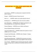 ACCOUNTING 110 FINAL EXAM QUESTIONS AND ANSWERS
