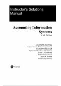  Accounting Information Systems &ndash; 15th Edition &ndash; Romney&comma; Steinbart&comma; Summers&comma; Wood &ndash; Solutions Manual with Complete Chapter Answers