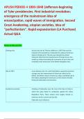 APUSH PERIOD 4 1800-1848 &lpar;Jefferson-beginning of Tyler presidencies&period; First industrial revolution&semi; emergence of the mainstream idea of emancipation&comma; rapid waves of immigration&period; Second Great Awakening&comma; utopian societies&comma; idea of "perfectionism