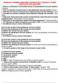 PORTAGE LEARNING ANATOMY & PHYSIOLOGY 2&colon; MODULE 1 EXAM QUESTIONS AND ANSWERS