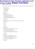 Psychological Testing &ndash; Kaplan & Saccuzzo &lpar;9th Edition&rpar; &vert; Complete Test Bank with Chapter-Based Multiple-Choice Questions