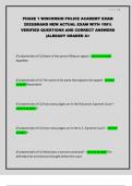 PHASE 1 WISCONSIN POLICE ACADEMY EXAM 2025&vert;BRAND NEW ACTUAL EXAM WITH 100&percnt; VERIFIED QUESTIONS AND CORRECT ANSWERS &vert;ALREADY GRADED A&plus; 
