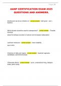 AANP CERTIFICATION EXAM 2025  QUESTIONS AND ANSWERS&period; 