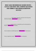 IRENE GOLD MICROBIOLOGY BOARD REVIEW &sol; ACTUAL EXAM WITH 100&percnt; VERIFIED QUESTIONS AND CORRECT SOLUTIONS&vert; GUARANTEED SUCCESS