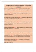 ACS BIOCHEMISTRY EXAM questions with verified answers&period;