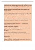 Biochemistry ACS Exam questions with verified answer1