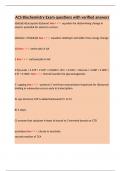 ACS Biochemistry Exam questions with verified answer3&period;