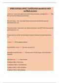 SANS Institute GFACT Certification questions with verified answers