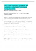 ACE PERSONAL TRAINER EXAM PRACTICE QUESTIONS &ndash; 100&percnt; CORRECT ANSWERS & GUARANTEED PASS