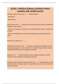CIS 401 - Malicious Software and Attack Vectors questions with verified answers