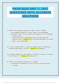 PATH 3610 UNIT 7 TEST QUESTIONS WITH ACCURATE SOLUTIONS&period;