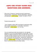 AAPC CRC STUDY GUIDE 2025  QUESTIONS AND ANSWERS&period;