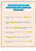 PATH 3610 UNIT 3 TEST QUESTIONS WITH COMPLETE SOLUTIONS