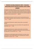 Adaptive Learning Assignment &lpar;ALA&rpar; - Computer Networking and the Internet questions with verified answers