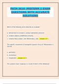 PATH 3610 MIDTERM 2 EXAM QUESTIONS WITH ACCURATE SOLUTIONS