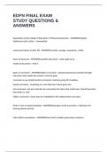 EDFN FINAL EXAM STUDY QUESTIONS & ANSWERS