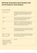 MN Dental Jurisprudence Exam&sol; Questions with Correct Answers A&plus; Score Solutions&period;