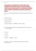 CALIFORNIA FLUOROSCOPY SUPERVISOR AND OPERATOR EXAM AND PRACTICE EXAM NEWEST UPDATE 2025 QUESTIONS WITH VERIFIED ANSWERS &lpar;100&percnt; CORRECT ANSWERS&rpar; ALREADY GRADED A&plus;&vert; NEW&excl;&excl;