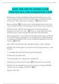 AURE TIDE END OF COURSE EXAM &ndash; UPDATED Q&A FOR GUARANTEED PASS
