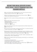 AZURE TIDE REAL ESTATE EXAM 1 2025&sol;2026 &vert; FULLY VERIFIED Q&A FOR PASSING WITH A&plus;